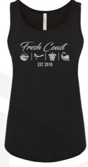 Women's New Era Graphic Tank Top - Black/Granite